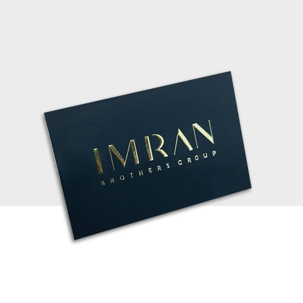  Foiled Business Cards  -  450gsm Silk Coated & Soft Touch Matt Lamination & Gold Foil