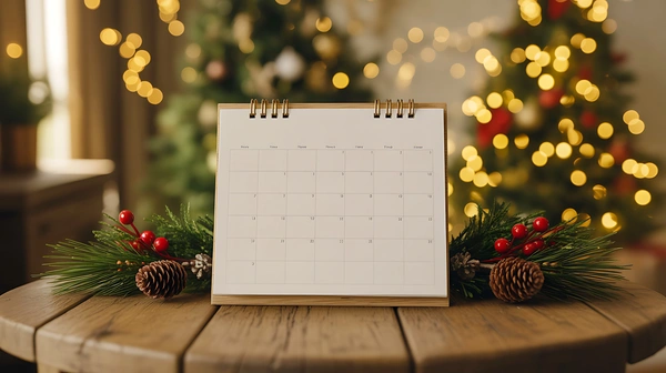 Wiro Bound Desk Calendar